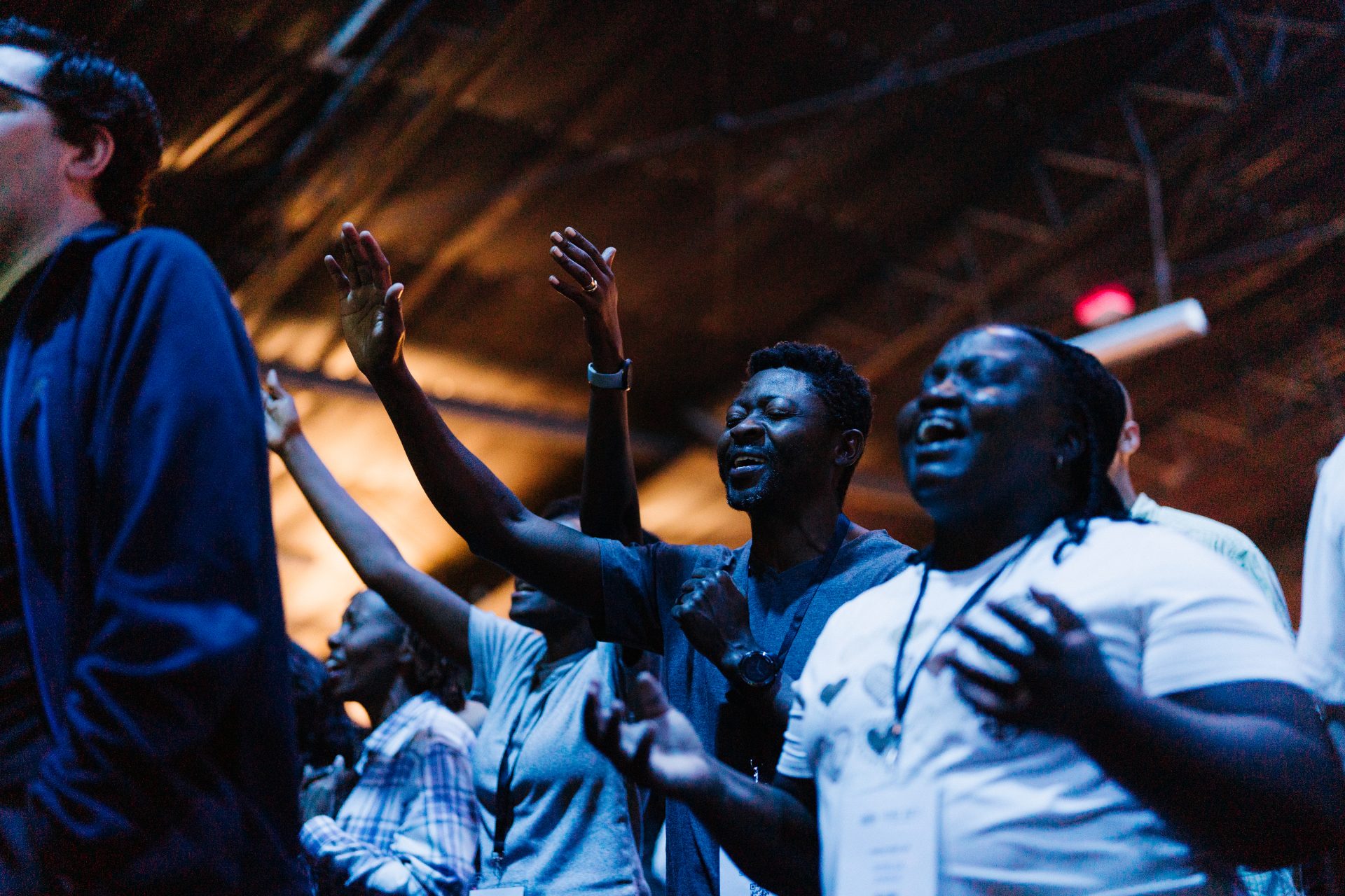 People enjoying worship at Katoomba Easter Convention in Australia.