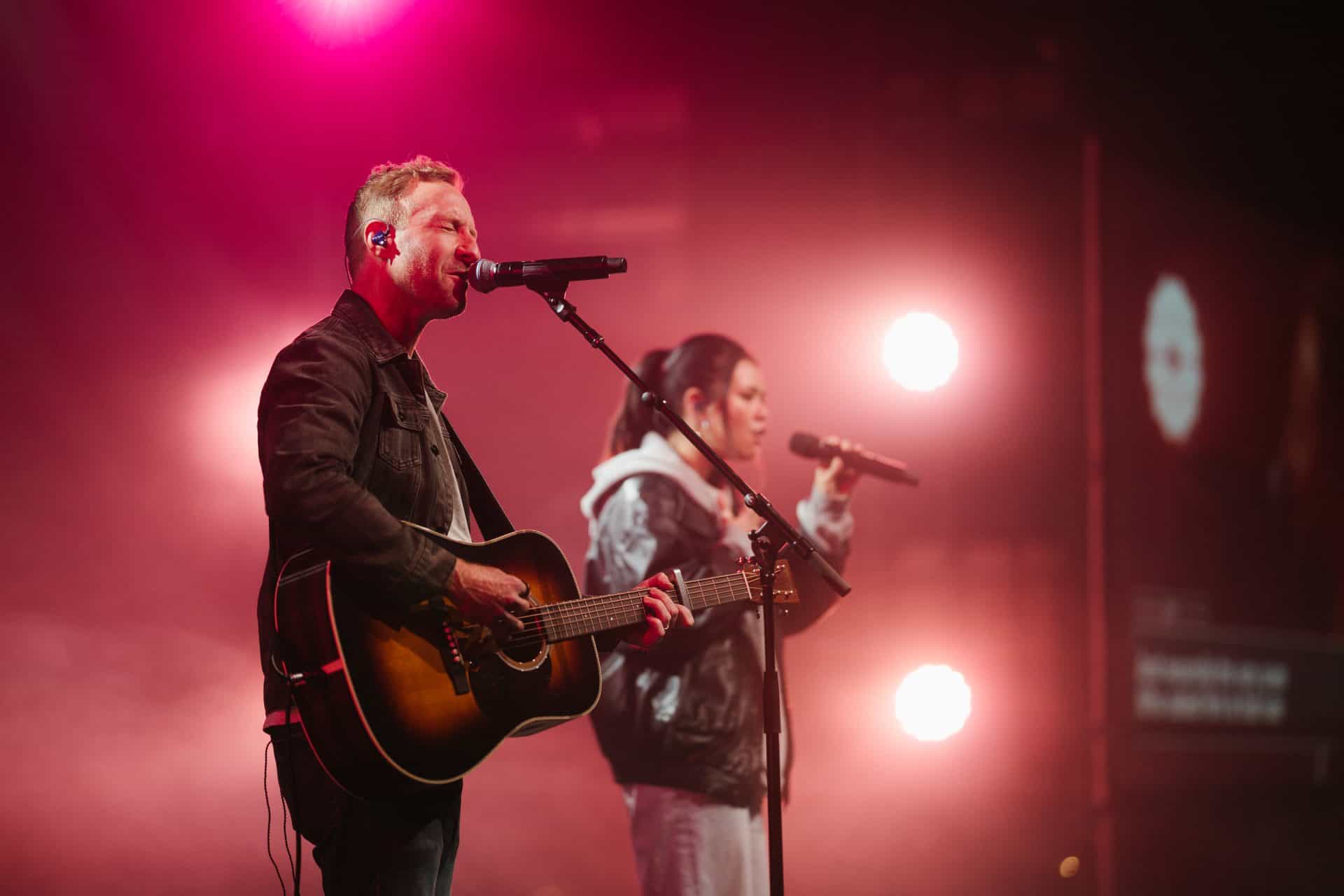 Musicians performing at Katoomba Easter Convention in Australia.
